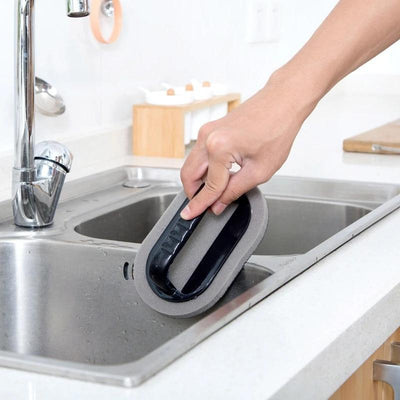 GripClean Ergonomisk Køkkensvamp l Effektiv Rengøring med Komfortabelt Greb l Vanero