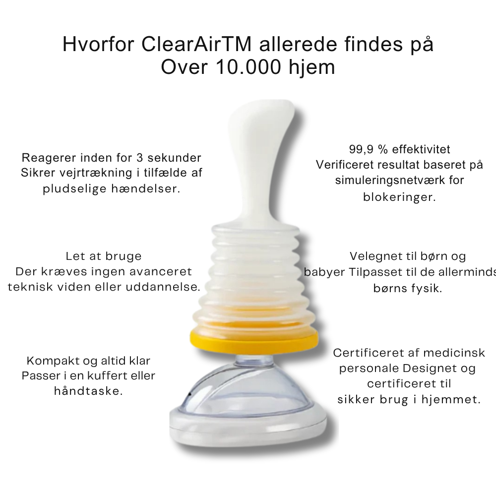 ClearAir | Betroet af Tusindvis, Dokumenteret Til at Redde Liv på få Sekunder | Vanero