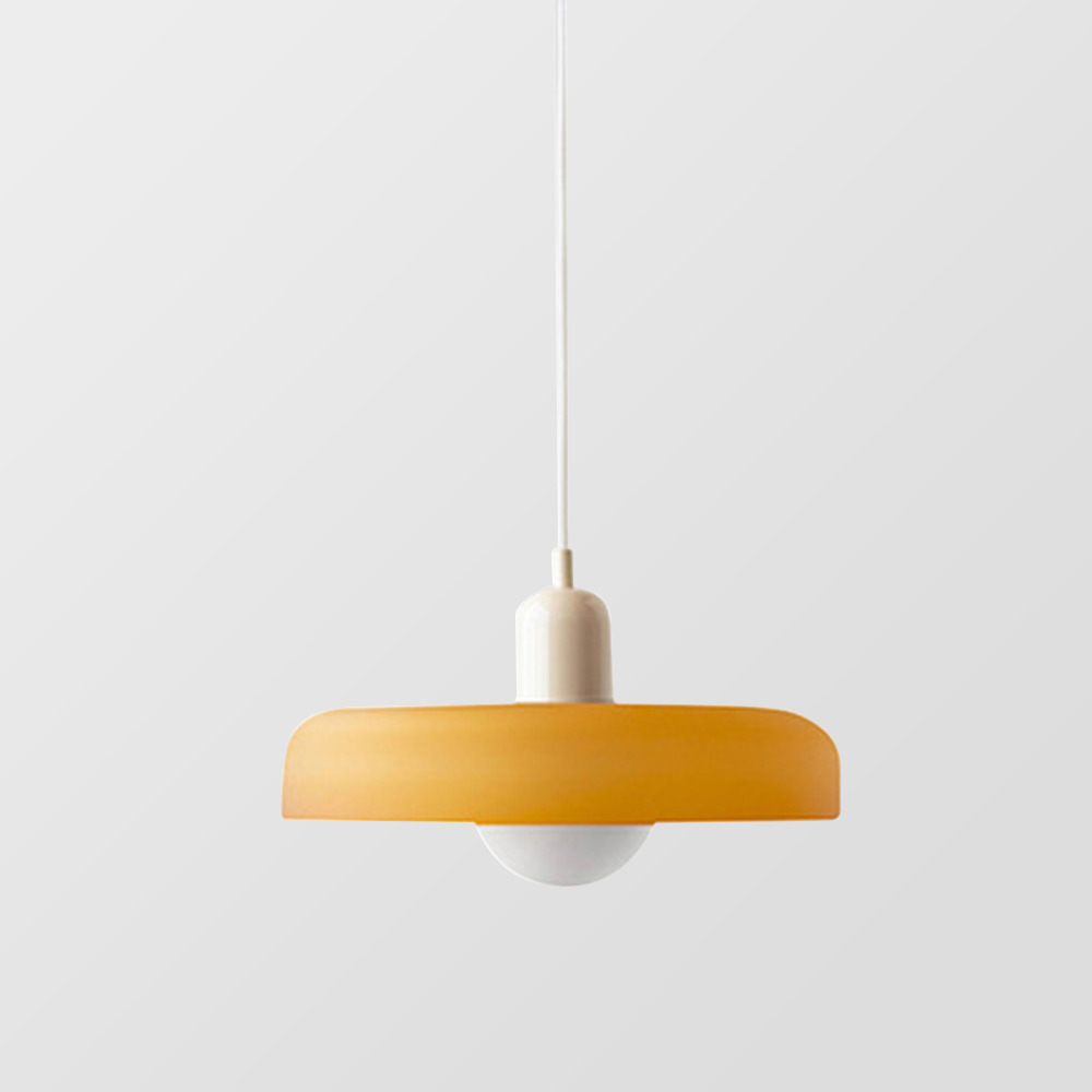 Bauhaus l Pendellampe af Farvet Glas l Vanero