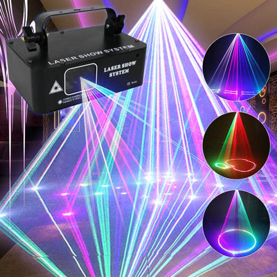 RGB Linjeskannende Laserlys B1 | Kraftfuldt Lysshow Effekt | Vanero