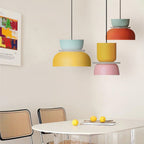 Pendellampe Med Farveblokdesign | Metal Loftlampe Med E27 Fatning | Indendørs Belysning | Vanero