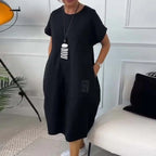 Damekjole Polyester | Regular Fit Ærmeløs Maxi Kjole | Blomsterprint Design til Sommerbrug & Hverdagsaktiviteter | Vanero