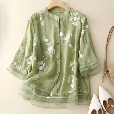Emma l Let og Elegant Bomuldsbluse l Vanero