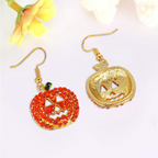 Hængeøreringe Med Græskarvedhæng | Legeringskonstruktion & Let Design | Halloween & Temafester | Vanero
