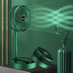 Bærbar Sammenklappelig Ventilator USB Genopladelig | 180 Graders Justerbart Luftflow | Fire Hastigheder Til Skrivebord Rejser & Camping | Vanero