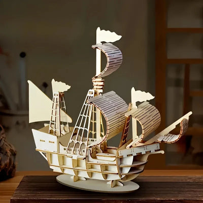 Maritim Pragt | SailCraft DIY Træsejlbåd-Puslemodel | Vanero