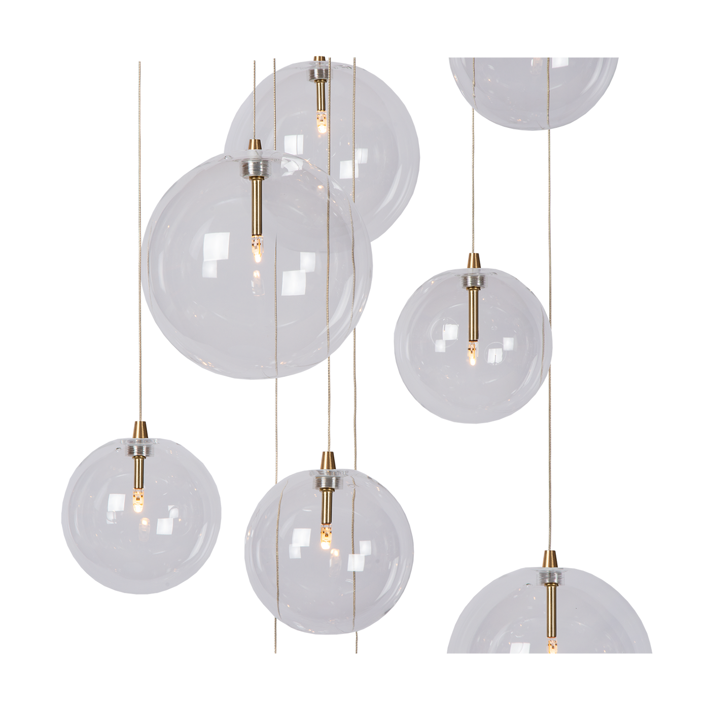 Pendellampe Camau 9 | Antik Messing | Vanero