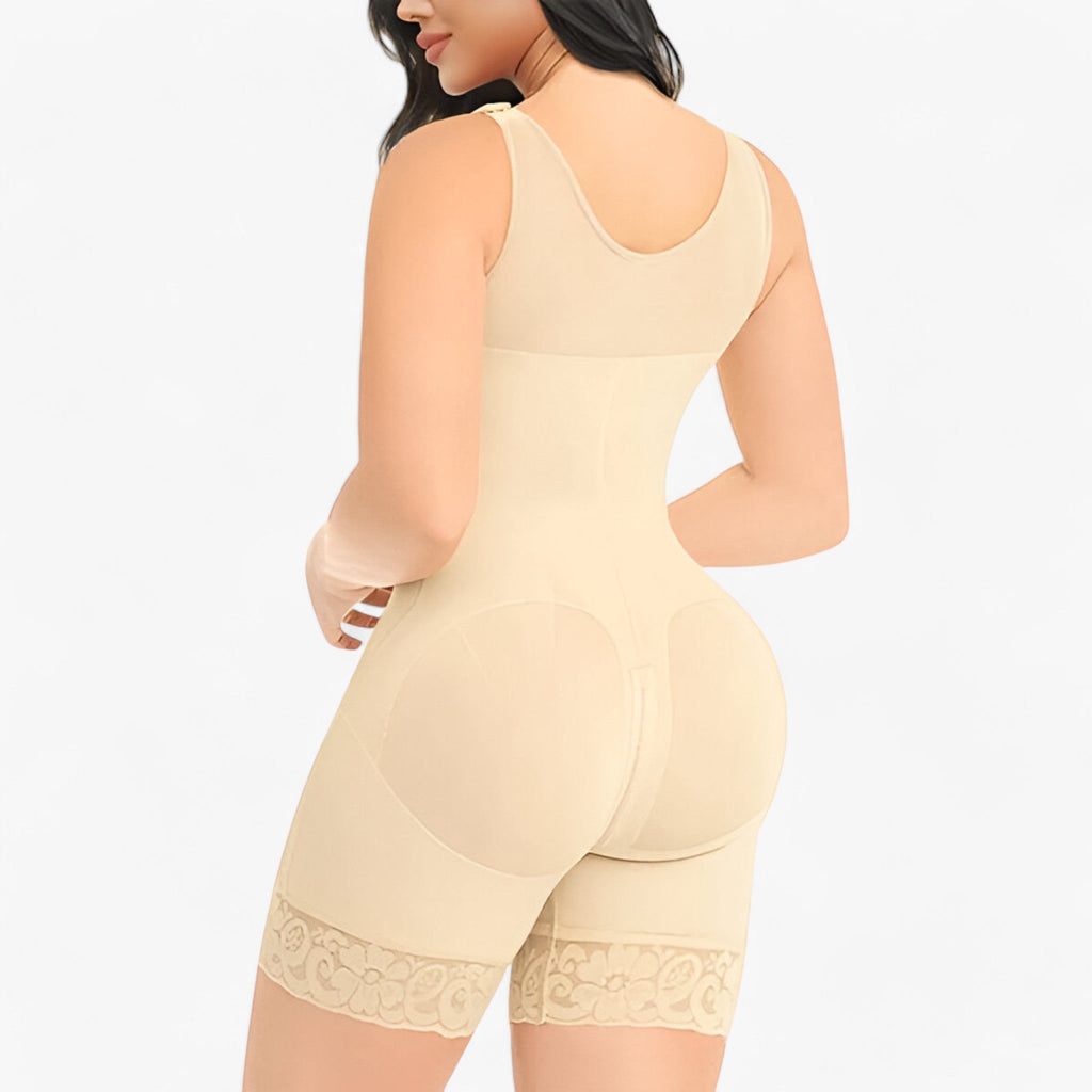 Shapewear-Bodysuit Til Dame | Kompressionspaneler & Korset-Inspireret Design | Sort Baselayer Til Hverdagsbrug | Vanero