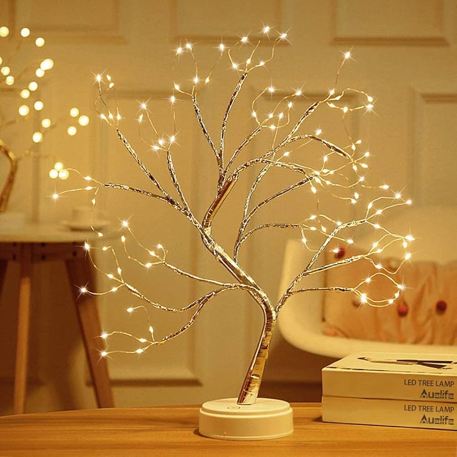 LEDBonsai Bordlampe | Bonsaitræ Lampe Med Varm LED Belysning | USB Eller Batteridrevet | Vanero