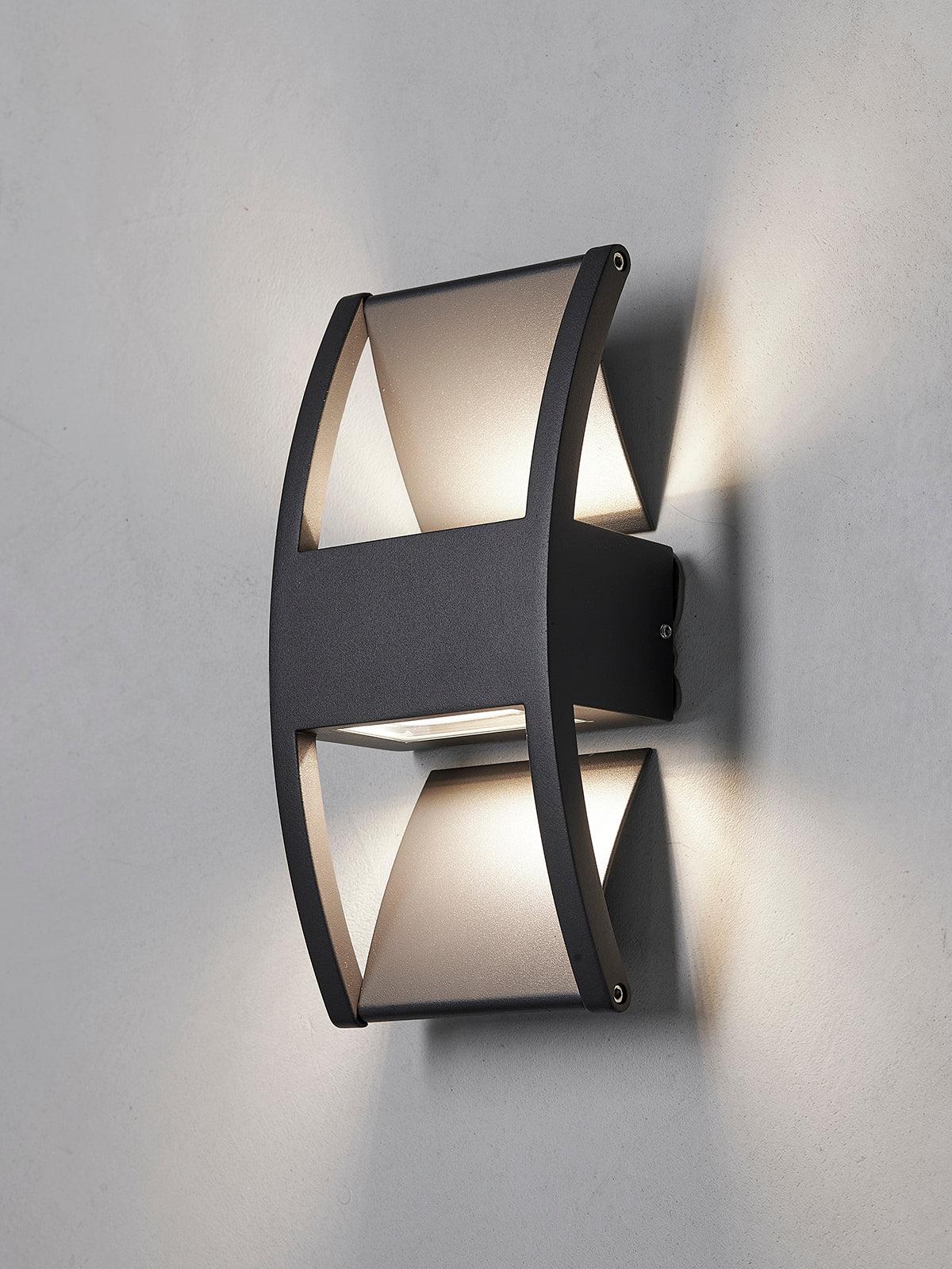 Nielsen Light Lærk Udendørs Væglampe | Up/Downlight Antracit | Vanero