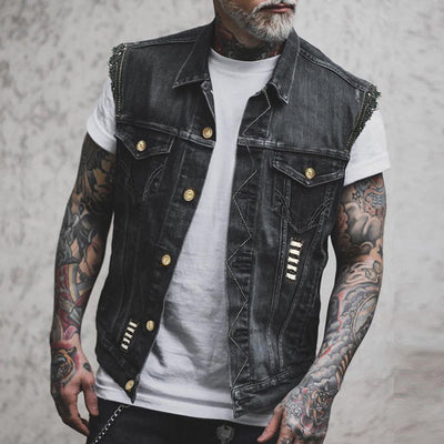 Ulrich l Stilfuld denimvest til mænd l Vanero