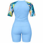 Dame Sport Badetøj Nylon Spandex | Todelt Sæt med Top og Shorts | Fleksibelt Design til Strand og Vandsport | Vanero