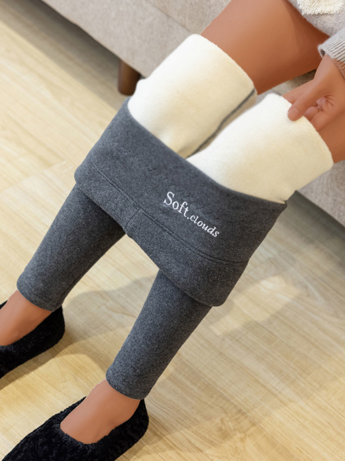 Soft Clouds | Frysende Leggings Dame Fleece Varm | Vanero