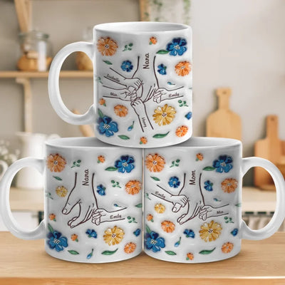 CozySips  l  Personliggjort 3D Inflateret Effekt Trykt Krus l Mors Dag, Gave Til Mor, Bedstemor l Vanero