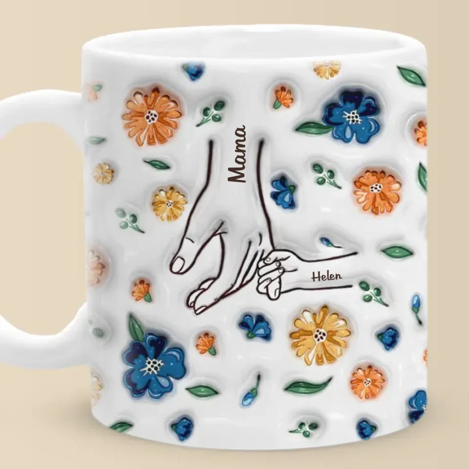 CozySips  l  Personliggjort 3D Inflateret Effekt Trykt Krus l Mors Dag, Gave Til Mor, Bedstemor l Vanero