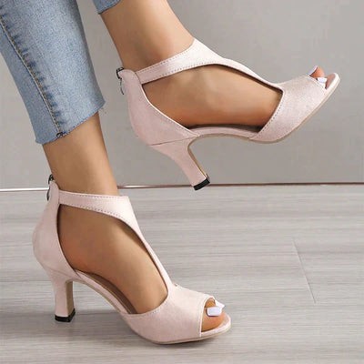 Gudrun | Stilige Peep-Toe Hæler l Vanero