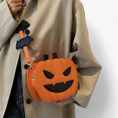 Juna Halloween Pumpkin Skuldertaske | Justerbart Riem & Festligt Design | Vanero