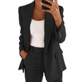 Dame Blazer & Buksesæt Skræddersyet Design | To-Delt Formelt Beklædningssæt | Kontor & Arrangementer I Str. S–5XL | Vanero