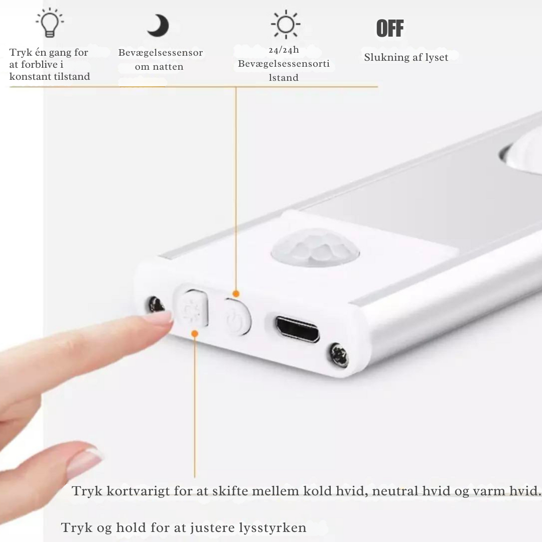 Pletter | Trådløs LED-lampe med bevægelsessensor | Vanero