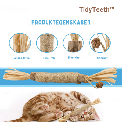 TidyTeeth | Naturlig Silvervine Stick tyggelegetøj til katte l Vanero