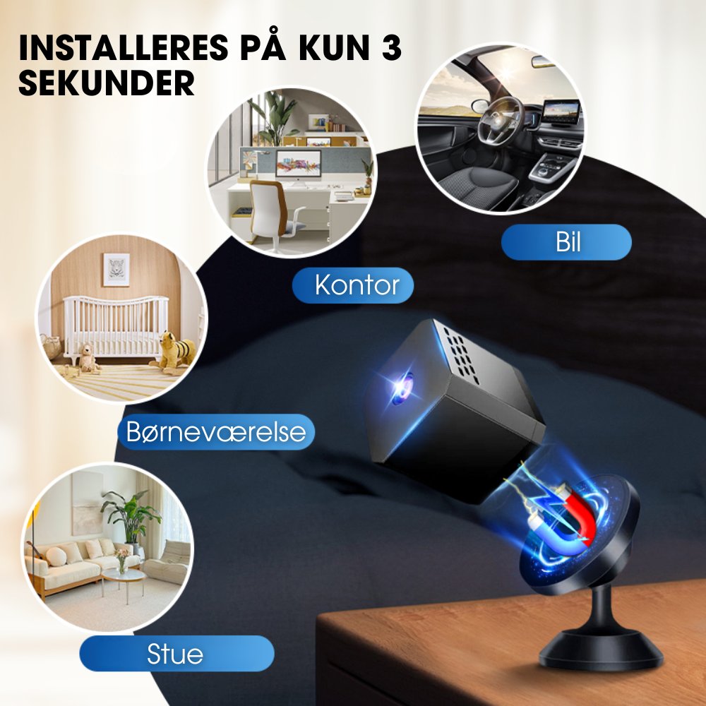 NovaGuard | Mini Trådløst HD-Sikkerhedskamera Uden Wi-Fi | Vanero