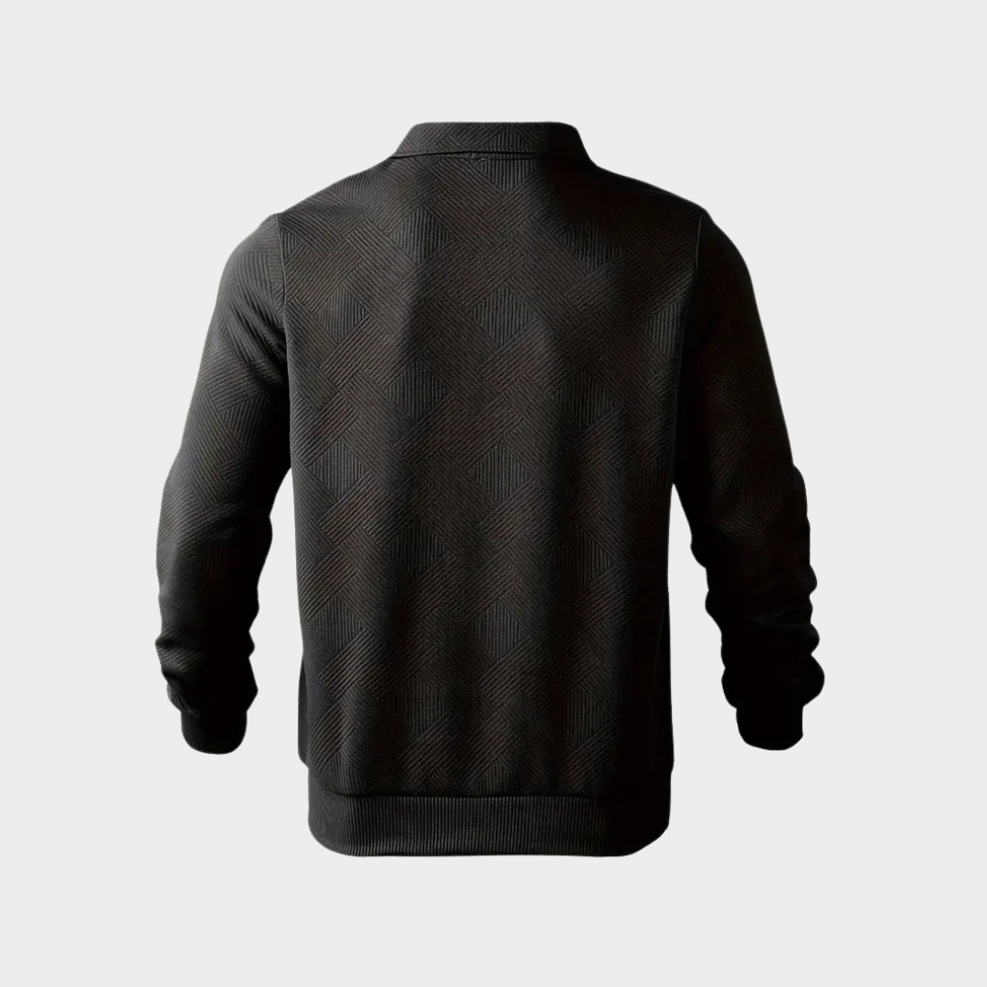 Dametrøje Strikmateriale | Afslappet Pasform Sweater | Geometrisk Mønster til Hverdags- & Køligt Vejr Brug | Vanero