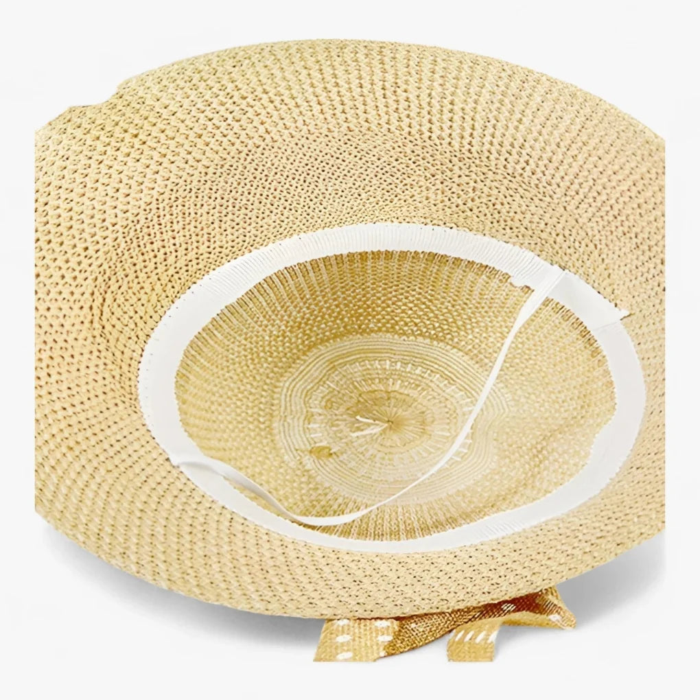 Dame Solhat | Bred Skygge I Vævet Materiale | Justerbart Design Til Udendørs & Sommerbrug | Vanero