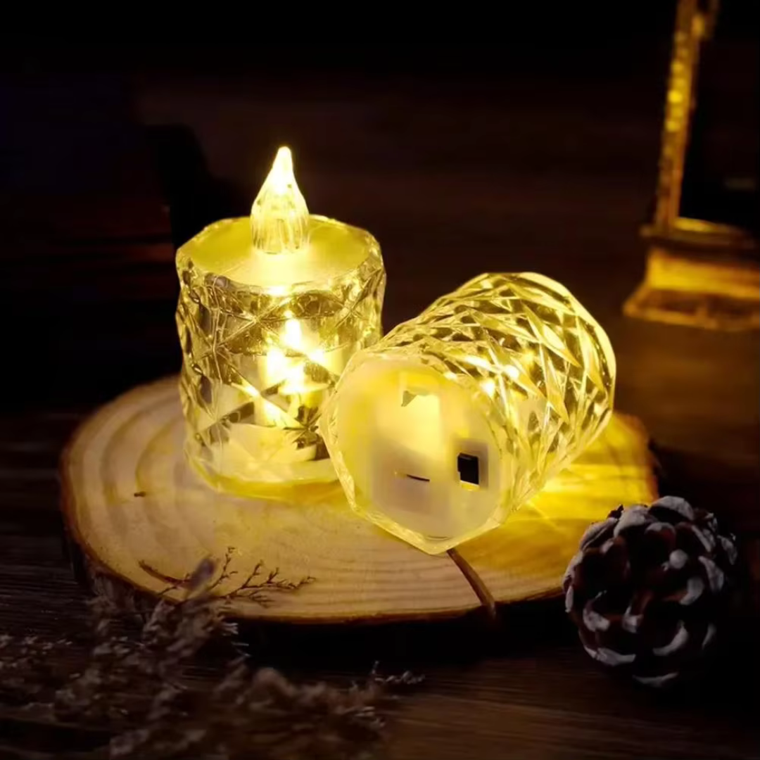 CandleGlow | Flammesløse Krystal LED Lys | Vanero