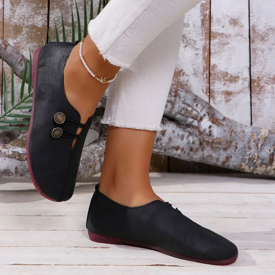 Astrid | Komfortabel Suède Loafer med Antislip Sål l Vanero