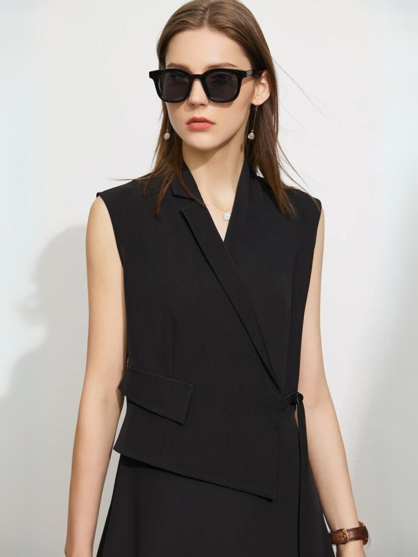 Asymmetrisk l blazer-midikjole l Vanero