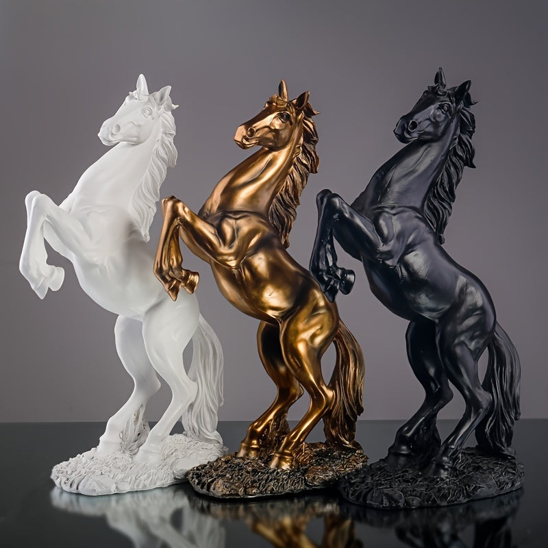 Hesteskulptur Dekorativ Figur | Detaljeret Skulpturel Konstruktion | Indendørs Hylde Konsol & Displaydekoration | Vanero
