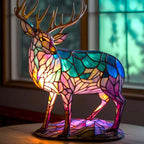 Bordlampe | Farvet Glasdyr Design | Dekorativ Accentbelysning | Vanero