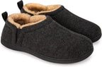 Herre Vinter Sutsko i Fleece | Sherpa-For & Memory Foam Indersål | Skridsikkert Indendørs Fodtøj Til Hjemmet | Vanero