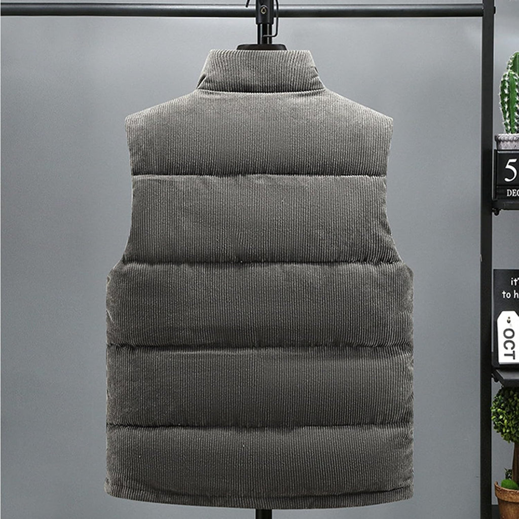 Herrevest Isoleret Tekstilmateriale | Regular Fit Puffervest | Ærmeløst Lag-På-Lag Design til Hverdags- & Køligt Vejr Brug | Vanero
