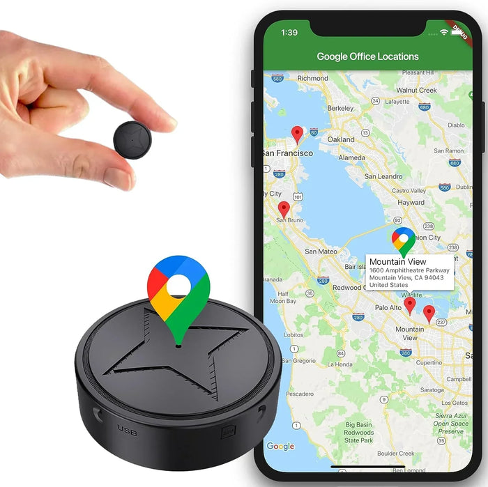 Kompakt GPS-Tracker Med Magnetisk Montering | Vejrbestandigt Transportabelt Design | Positionssporing Til Køretøjer Tasker & Udstyr | Vanero