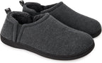 Herre Vinter Sutsko i Fleece | Sherpa-For & Memory Foam Indersål | Skridsikkert Indendørs Fodtøj Til Hjemmet | Vanero