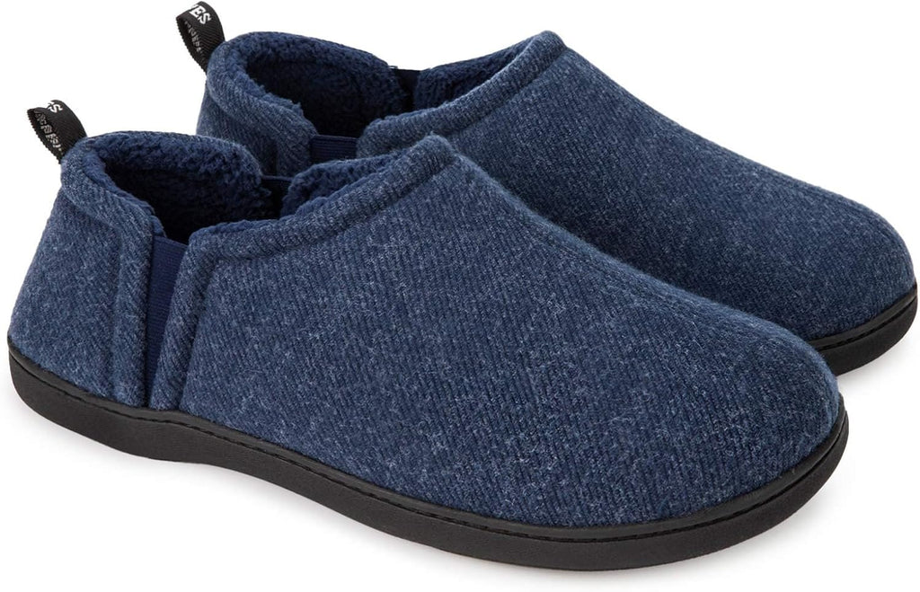 Herre Vinter Sutsko i Fleece | Sherpa-For & Memory Foam Indersål | Skridsikkert Indendørs Fodtøj Til Hjemmet | Vanero