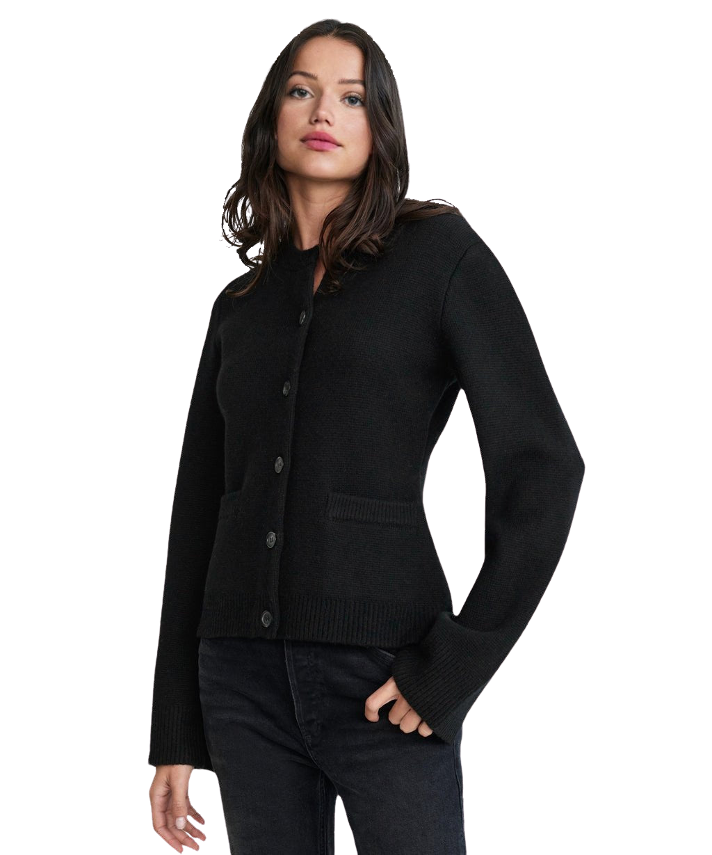 Amora | Dame cardigan Uldblanding med knapper | Vanero