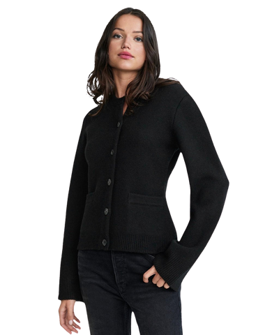 Amora | Dame cardigan Uldblanding med knapper | Vanero