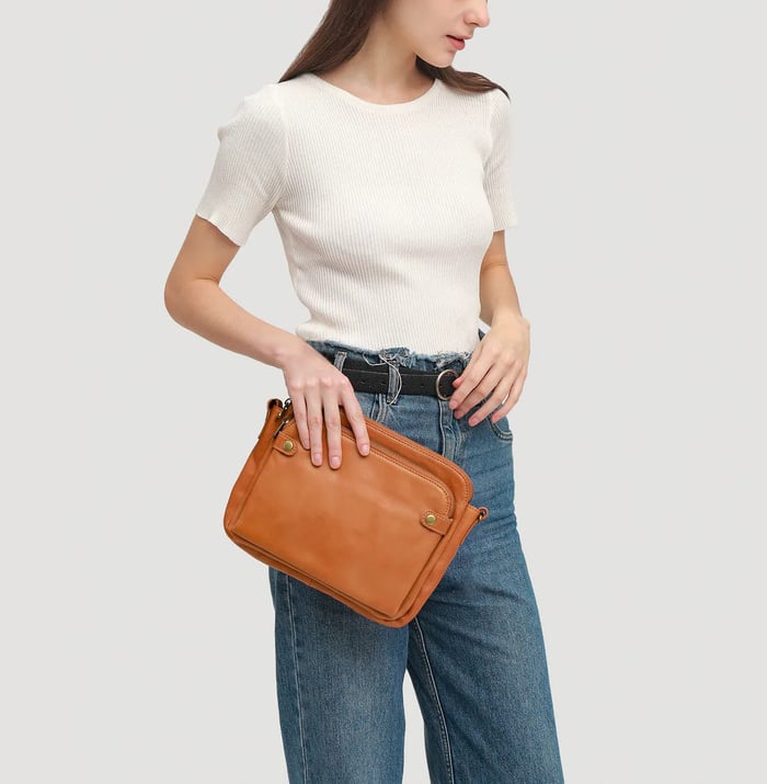 Dame Crossbody Taske PU-Læder | Multi-Rums Rejsetaske Design | Justerbar Rem Til Hverdag & Rejser | Vanero