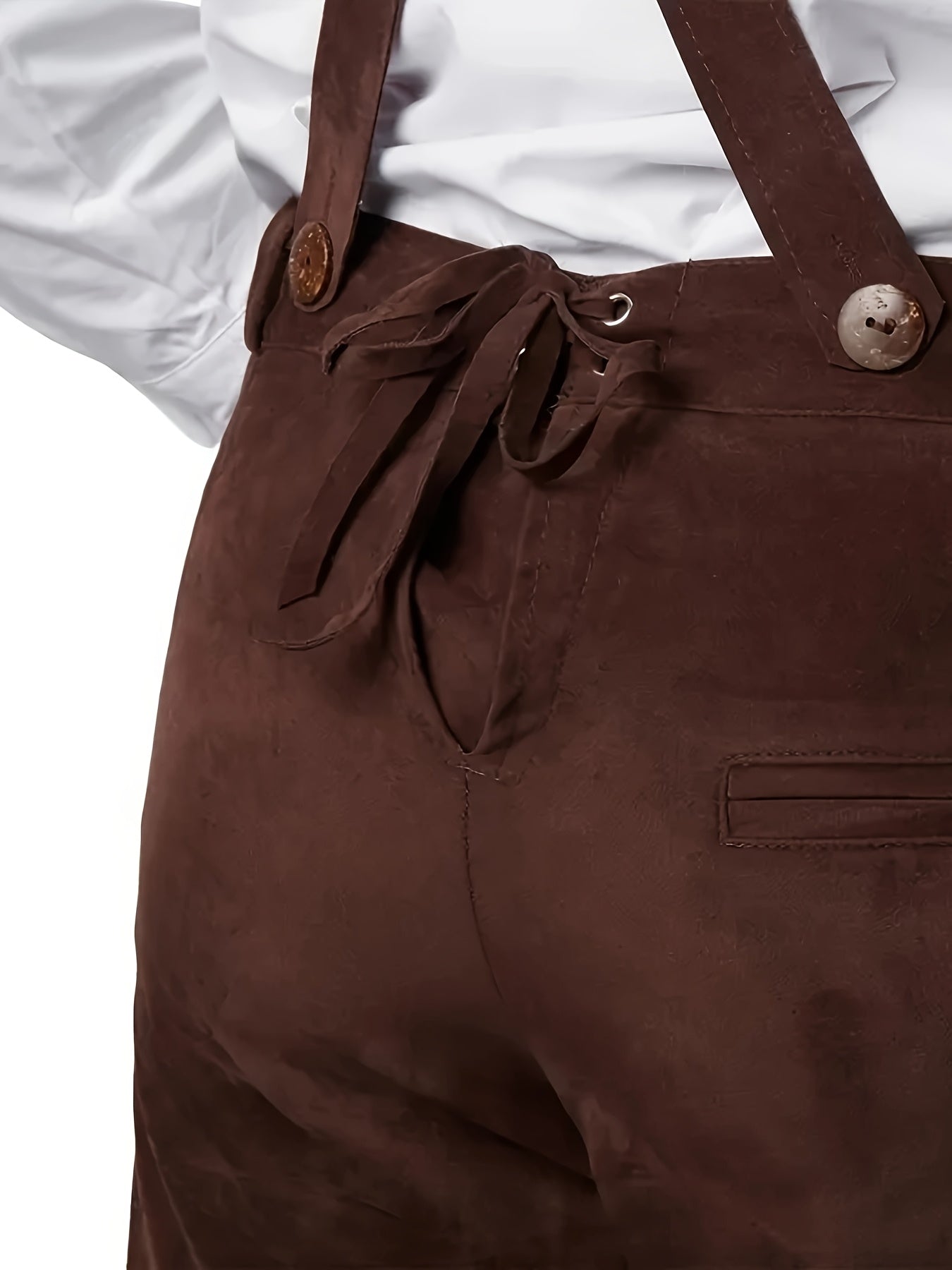 Herren Oktoberfest Lederhosen Kostume | Broderet med Seler | Vanero
