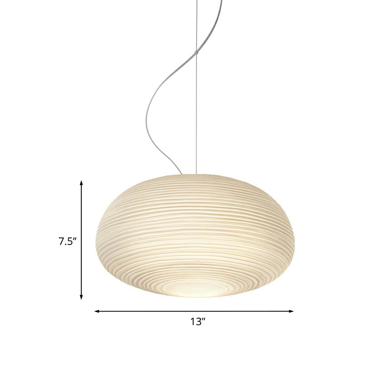 Pendellampe Med Ribbet Glasskærm | Glas & Metalkonstruktion Med E26 Fatning | Indendørs Belysning Til Køkken & Spisestue | Vanero