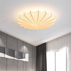 Flush Loftlampe Med Skulpteret Stofskærm | Tekstil & Metalkonstruktion Med E26 E27 Fatning | Indendørs Rumbelysning | Vanero