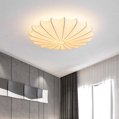 16"/23.5"W Skulpteret Flush Mount Lys Moderne Stof | 1/3 Lys Hvid Flush Loftlys | Vanero