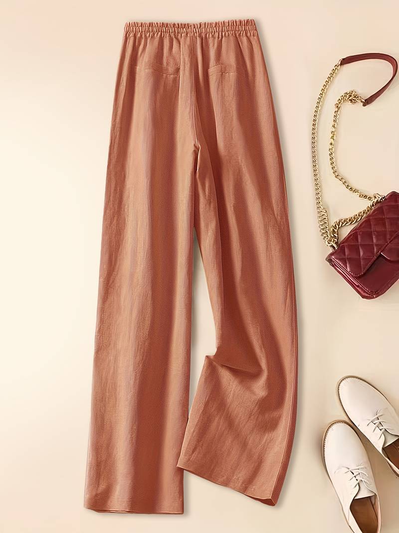 Tina l Relaxed Linen Pants l Vanero