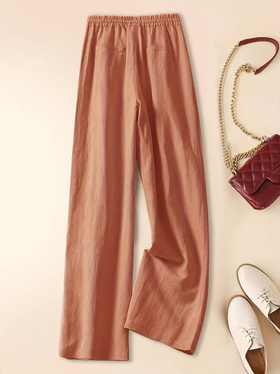 Tina l Relaxed Linen Pants l Vanero