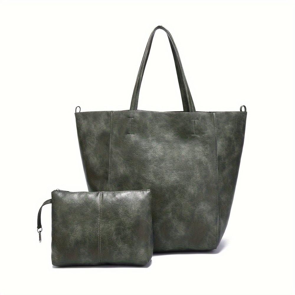 Rummelig Shopper Taske | Minimalistisk Design | Inkl. Clutch | Vanero