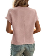 Dame T-Shirt I Bomuld | Regular Fit T-Shirt Med Rund Hals Til Hverdagsbrug | Sommerbasis | Vanero