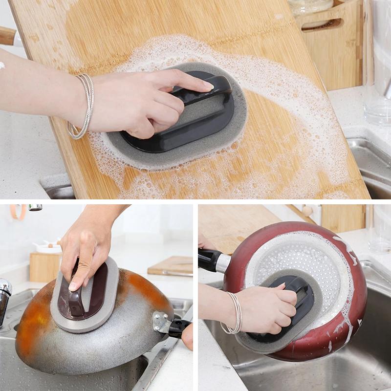 GripClean Ergonomisk Køkkensvamp l Effektiv Rengøring med Komfortabelt Greb l Vanero