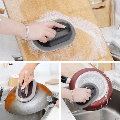 GripClean Ergonomisk Køkkensvamp l Effektiv Rengøring med Komfortabelt Greb l Vanero